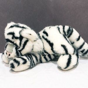 White Bengal Tiger A&A Plush Stuffed Animal 10" Floppy Bean Bag Toy